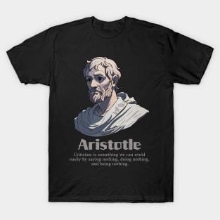 Aristotle Art with Quote T-Shirt